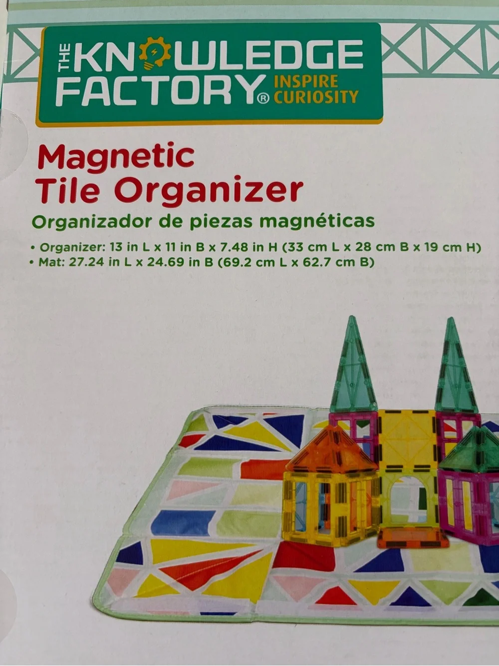 Magnetic Tile Organizer - Green/Red